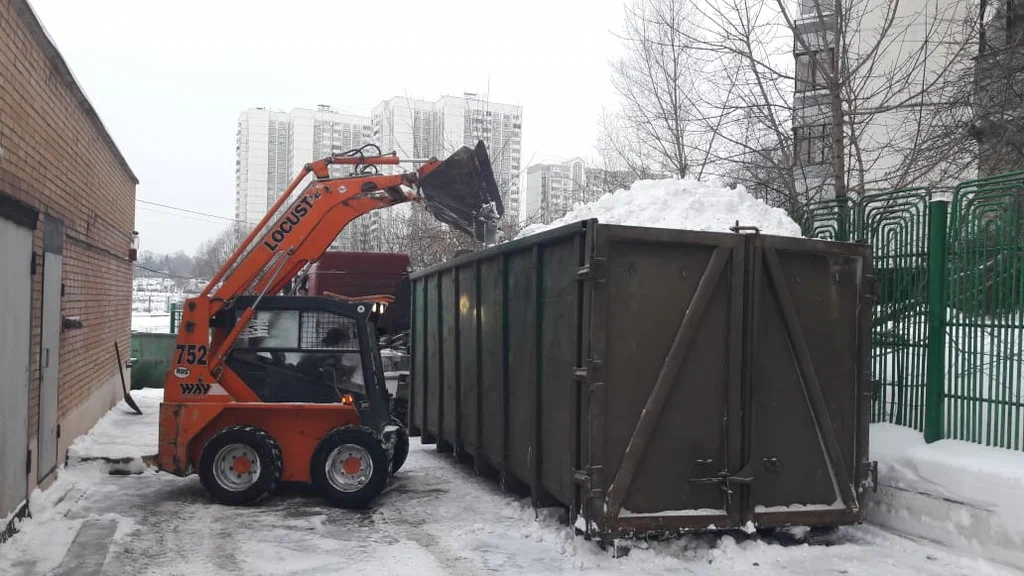 Вывоз снега контейнерами в Донском — цена от 3242 руб., заказать контейнер для снега в ПроМусор